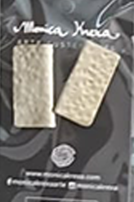 MONICA TEXTURED REC EARRINGS