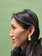 MONICA TEXTURED REC EARRINGS