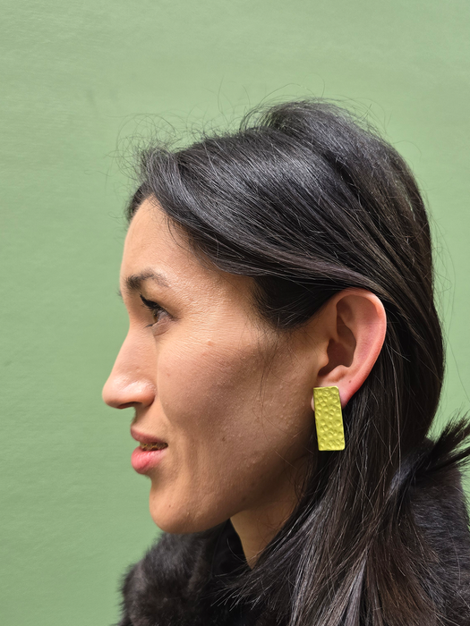 MONICA TEXTURED REC EARRINGS