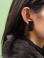 MONICA TEXTURED REC EARRINGS