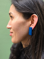 MONICA TEXTURED REC EARRINGS