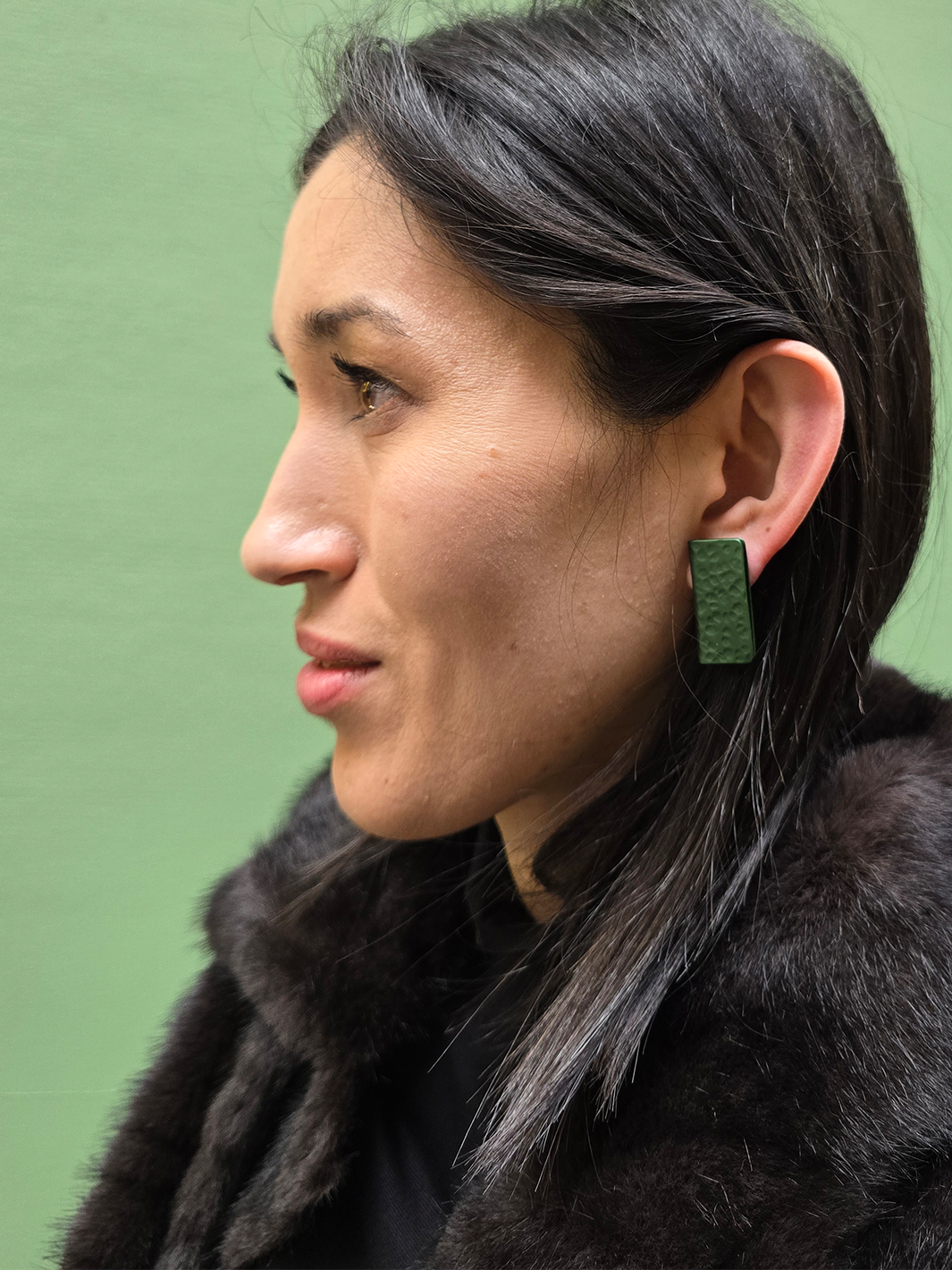 MONICA TEXTURED REC EARRINGS