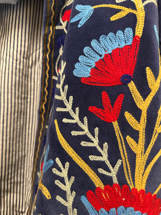 Anika Velvet Cotton Embroidered Jacket