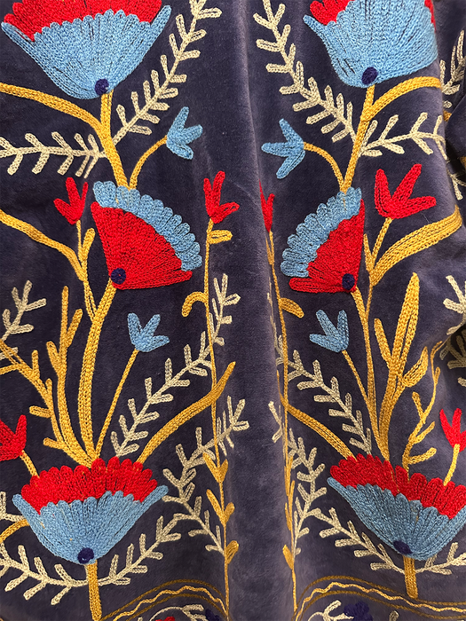 Anika Velvet Cotton Embroidered Jacket