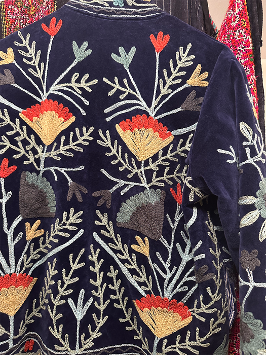 Anika Velvet Cotton Embroidered Jacket
