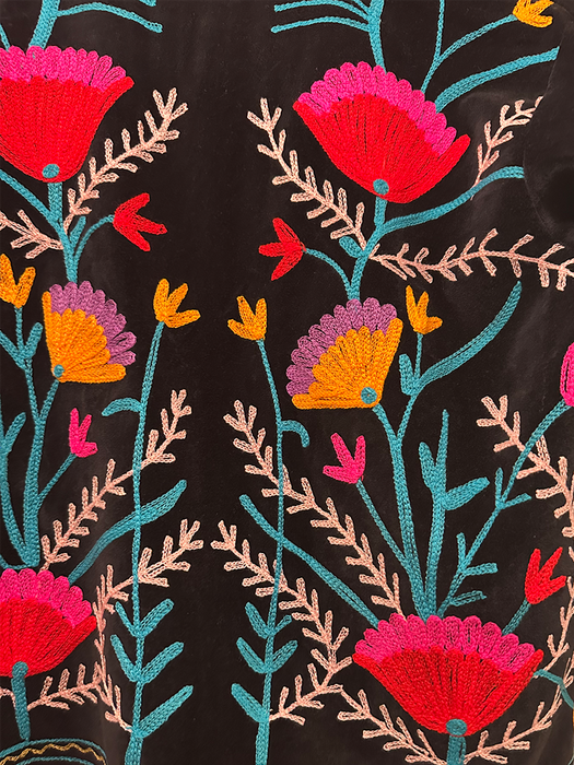 Anika Velvet Cotton Embroidered Jacket