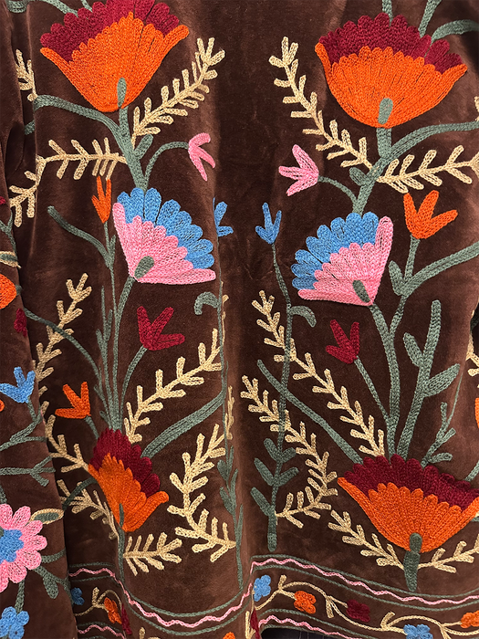 Anika Velvet Cotton Embroidered Jacket