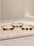 Gold Aurora Multi Stone Cuff Bracelet