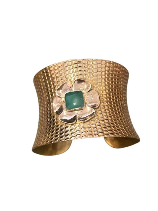 Gold Flower Detail Cuff