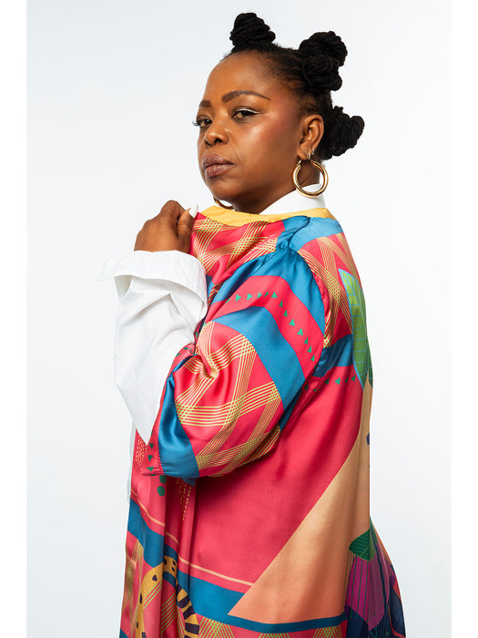 KATIRA Kimono Flow Shirt: Cat Queen