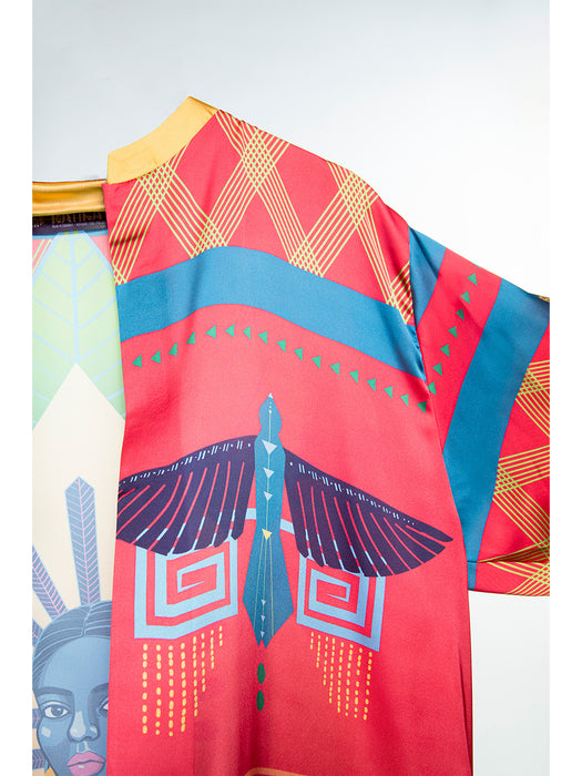 KATIRA Kimono Flow Shirt: Cat Queen