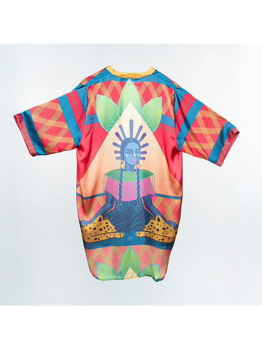 KATIRA Kimono Flow Shirt: Cat Queen