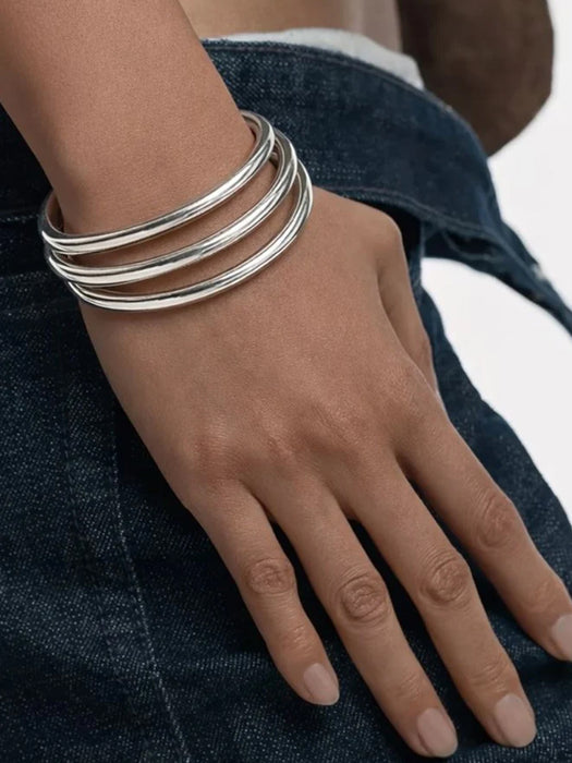 Silver Trio Bangles By Origen Imports