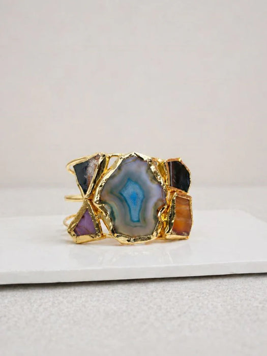 Kaia Agate Stone Bangle/Cuff