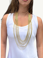 Gold Multi-Strand Layered Necklace by Origen