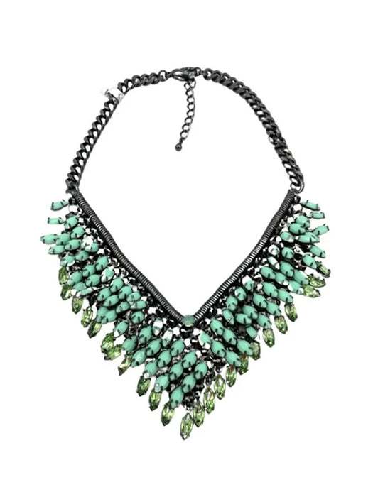 Turquoise Silver Victoria Necklace