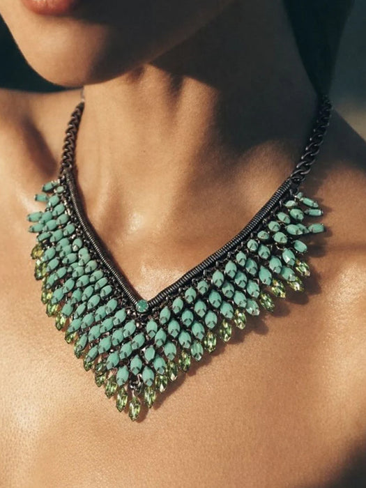 Turquoise Silver Victoria Necklace