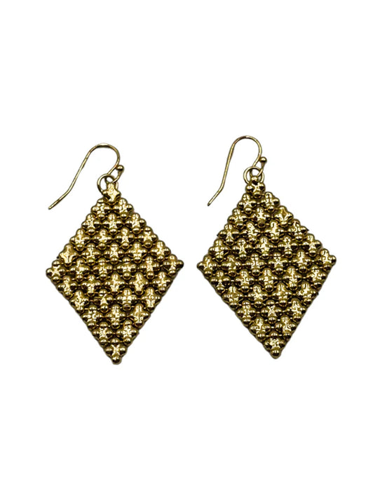 Gold Small Triangle Drop Earrings By Origen