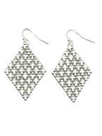 Silver Small Triangle Drop Earrings By Origen