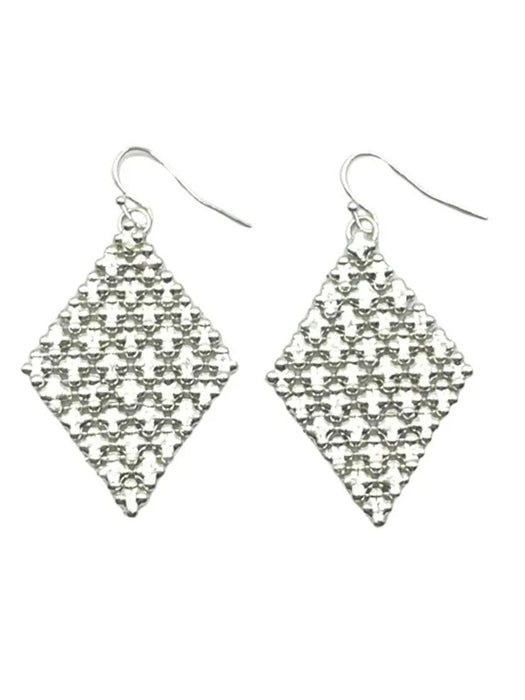 Silver Small Triangle Drop Earrings By Origen